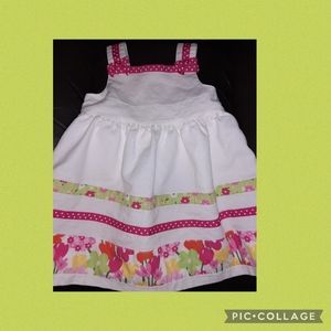 Gymboree Tea Time Afternoon Stunning Pique Cotton Dress / Baby Girl 6-12